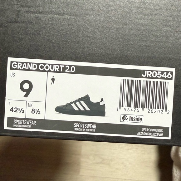 Adidas Black Sneakers with White Stripes main image 7
